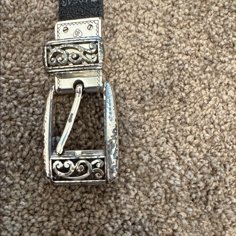 Women’s Brighton black belt with silver buckle